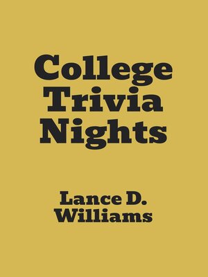 cover image of College Trivia Nights